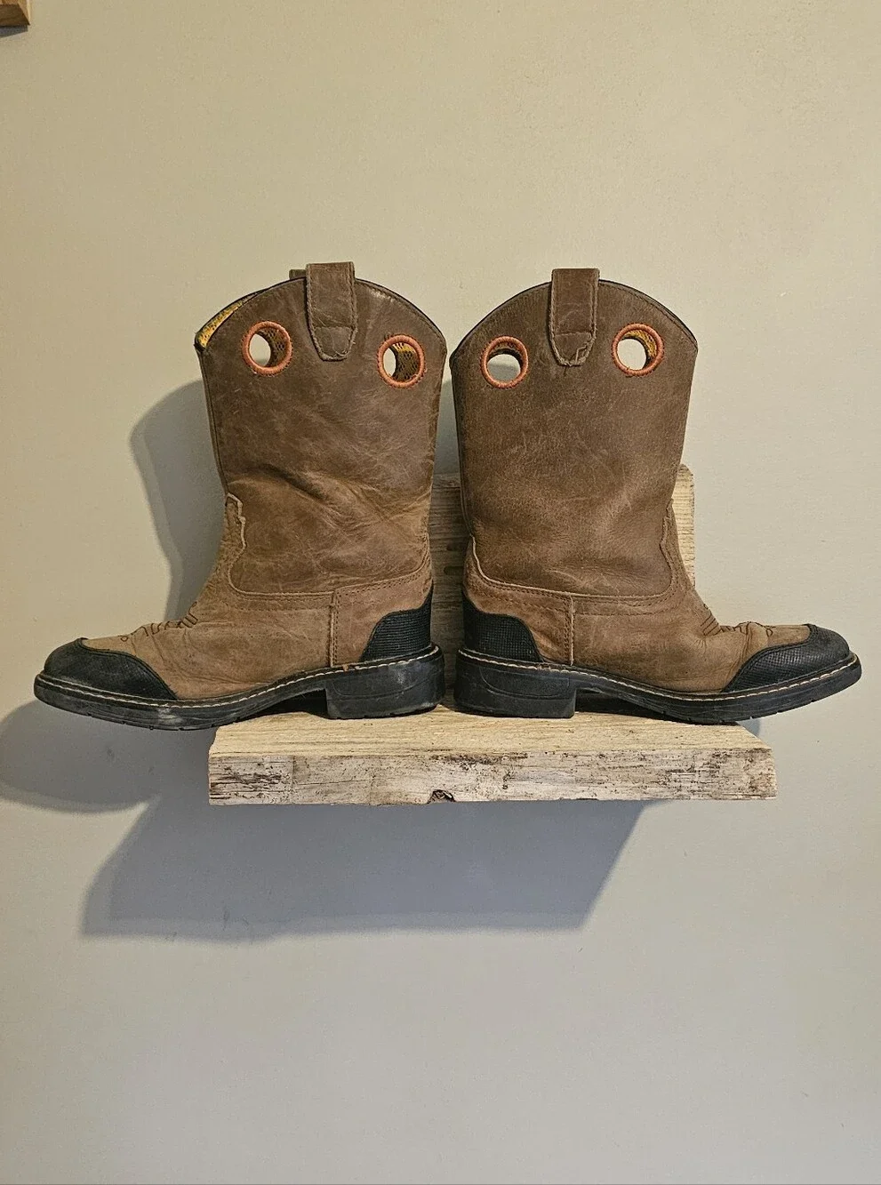 Cody James Boys Skull Work Cowboy Boots - Broad Square Toe Little Boy Size 1